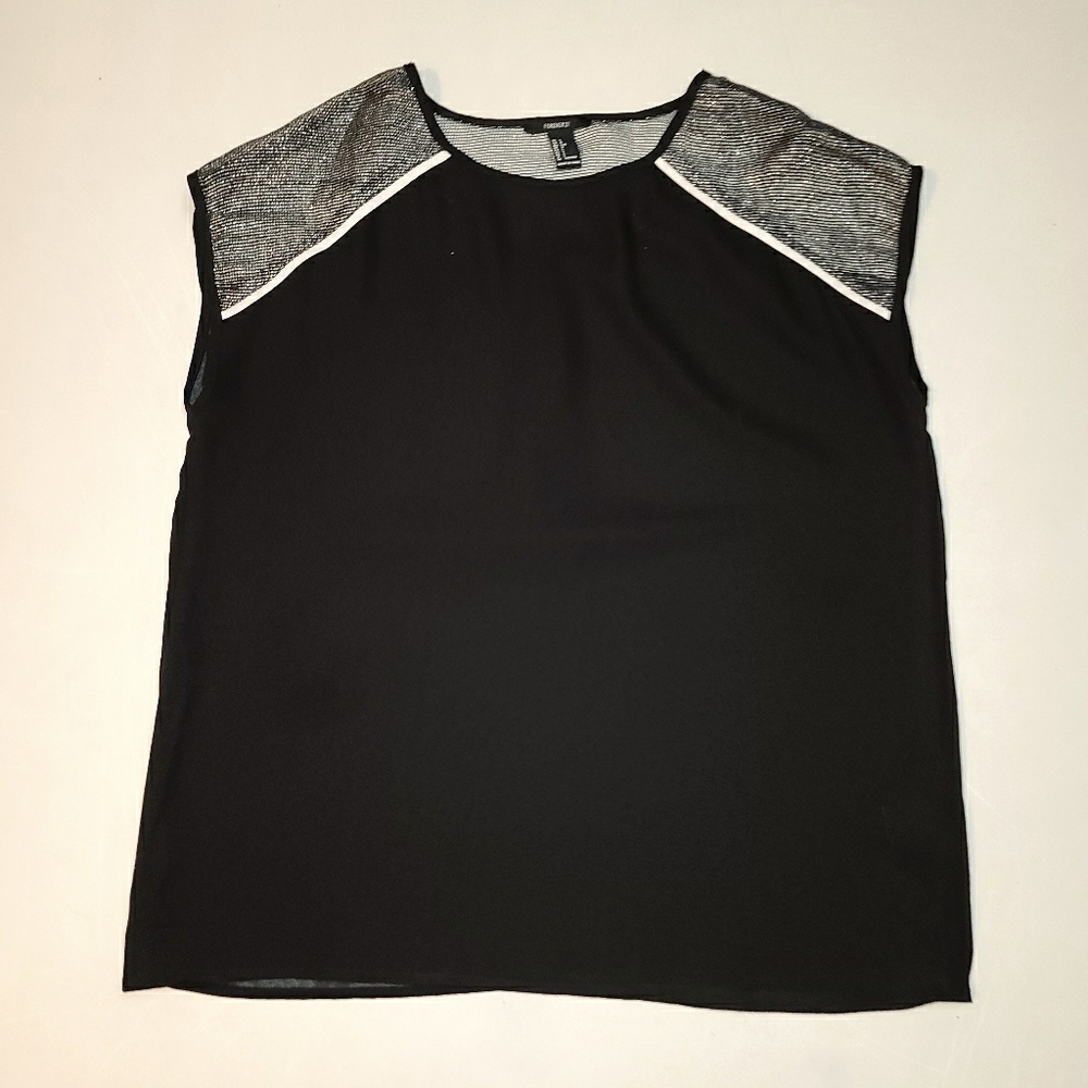 Forever 21 sheer blouse detailed top